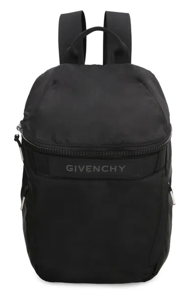 Givenchy G-trek Logo Detail Nylon Backpack In 001-black