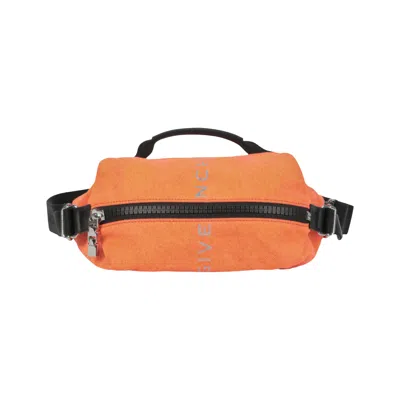 Pre-owned Givenchy G-zip Bumbag In Denim 'bright Orange' | Men's Size Onesize