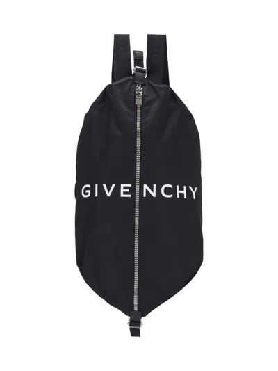 Givenchy "g-zip" Logo Backpack In Black  