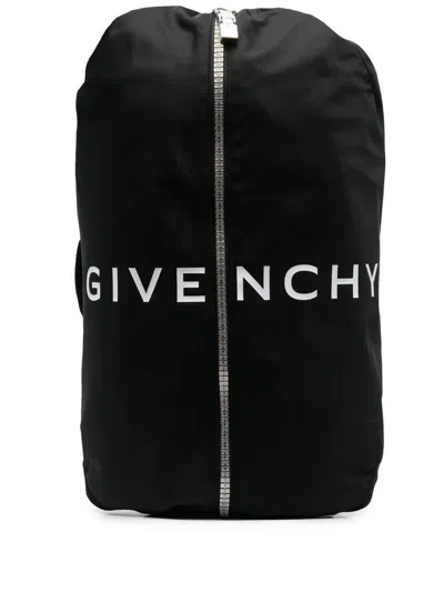 Givenchy G-zip Logo-print Backpack In Black
