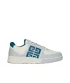 Givenchy G4 Sneakers In Gradient Leather And Canvas In White