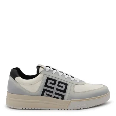 Givenchy G4 Leather Trainers In Grey