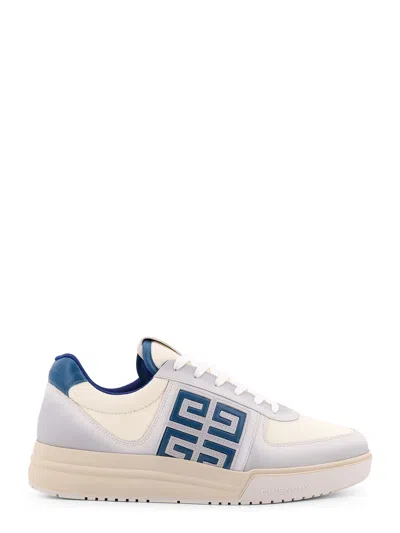 Givenchy G4 Low-top Canvas And Leather Sneakers With Iconic Detail In Blue