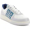 Givenchy G4 Sneakers In Gradient Leather And Canvas In White/ Blue