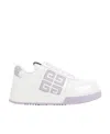 Givenchy G4 Logo Low-top Sneakers In Calf Leather In White