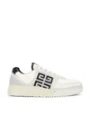 Givenchy G4 Leather And Fabric Sneakers In White & Black