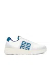 Givenchy G4 Sneakers In Gradient Leather And Canvas In White & Blue