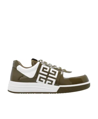 Givenchy G4 Panelled Leather Sneakers In White