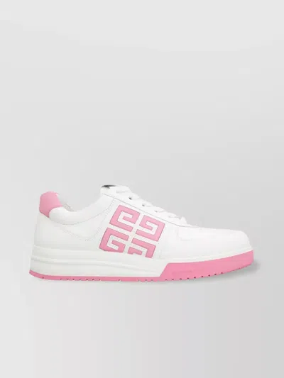 Givenchy G4 Perforated Lace-up Sneakers In White