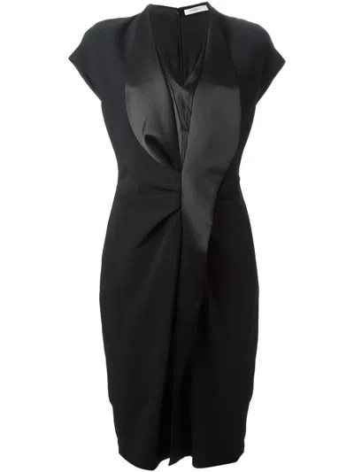 Givenchy Gathered Layered Dress In Black