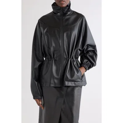 Givenchy Gathered Leather Jacket In Black
