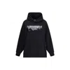 Givenchy Hooded Cotton Sweatshirt Featuring Kangaroo Pocket In Black