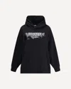 Givenchy Hooded Cotton Sweatshirt Featuring Kangaroo Pocket In Black
