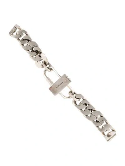 Pre-owned Givenchy G-chain Lock Link Bracelet, 6.25" In Multi