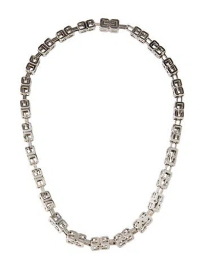 Pre-owned Givenchy G-cube Chain Necklace, 18" In Multi