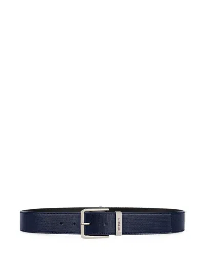 Givenchy Gentleman Belt In 4g Leather In Blue
