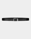 Givenchy Smooth Leather Gentleman Belt Accessories In Black