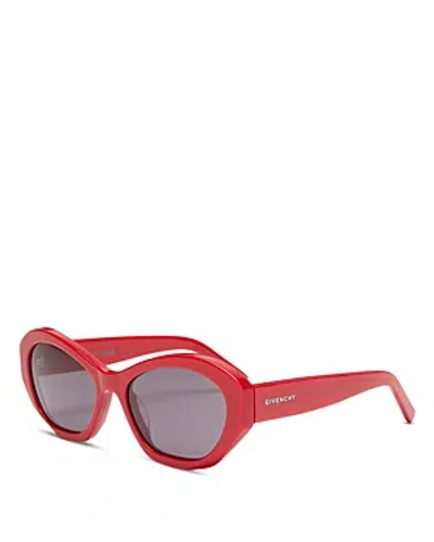 Givenchy Geometric Cat Eye Sunglasses, 57mm In Burgundy