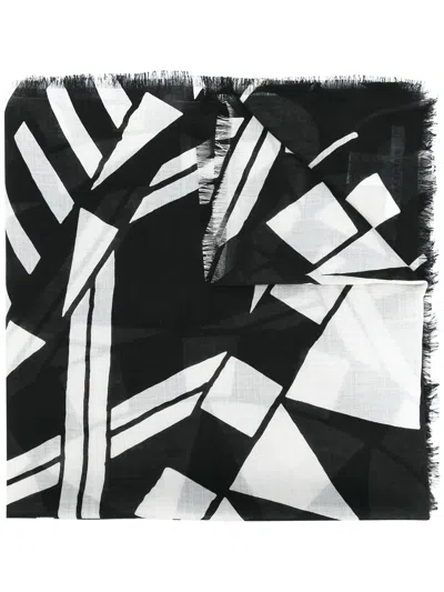 Givenchy Geometric Pattern Scarf In Black