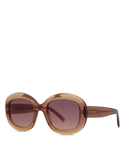 Givenchy Geometric Sunglasses, 52mm In Brown