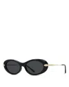 Givenchy Bold 52mm Oval Sunglasses In Transparent