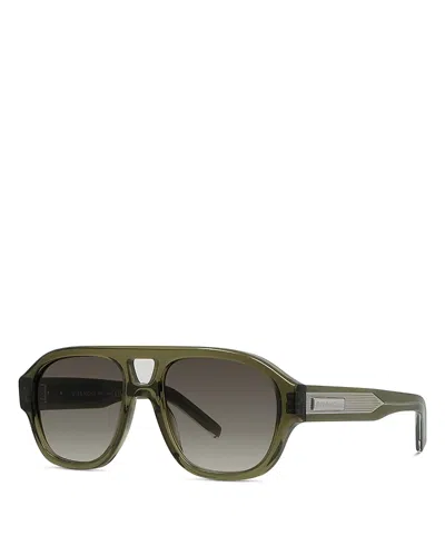 Givenchy Geometric Sunglasses, 55mm In Metallic