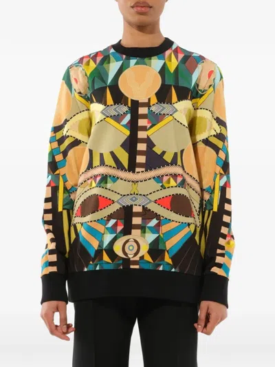 Givenchy Geometric-print Sweatshirt In Multi