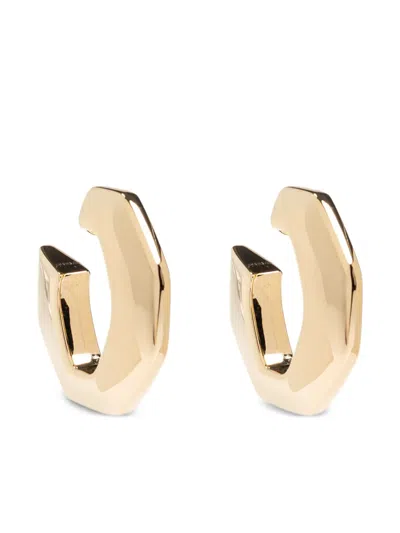 Givenchy Geometric-shape Hoop Earrings In Orange