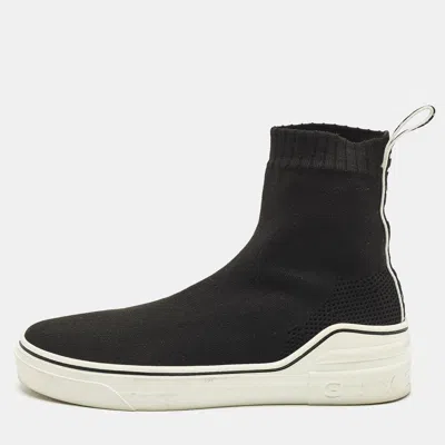 Pre-owned Givenchy George V Size 38 Black Knit Fabric Slip On Sneakers