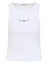 Givenchy Slim Tank Top With Logo Print In White