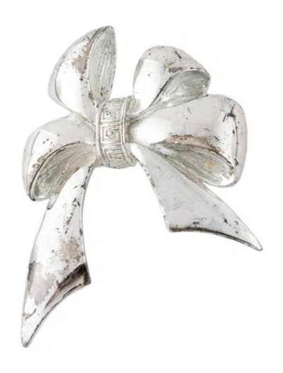 Pre-owned Givenchy Gg Bow Brooch In Multicolor