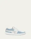 Givenchy G Move Sneakers In Mixed Leathers And Denim Monogram 72 In Denim Blue