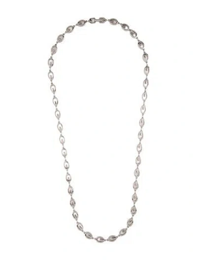 Pre-owned Givenchy Gg Logo Chain Necklace, 30.5" In Multicolor
