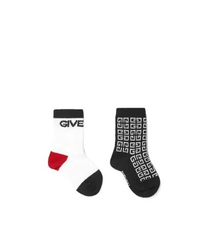 Givenchy Gg-logo Cotton Socks In Black