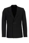 Givenchy Wool Blazer With Back Slit And Padded Shoulders