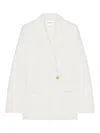 Givenchy Double-breasted Cocoon Jacket In Wool And Mohair In White