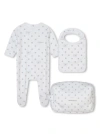 GIVENCHY GIFT SET WITH PYJAMAS, BIB AND TROUSSE IN 4G COTTON