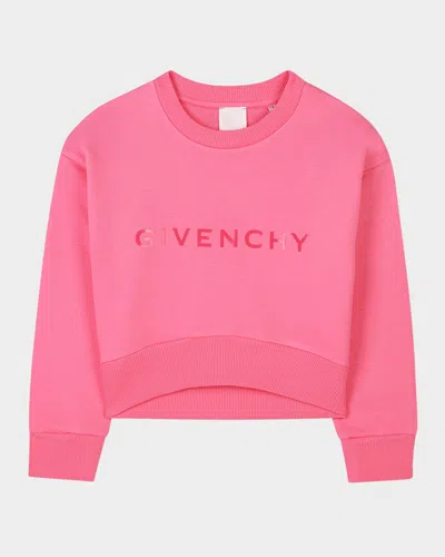 GIVENCHY GIRL'S CLASSIC LOGO-PRINT SWEATSHIRT
