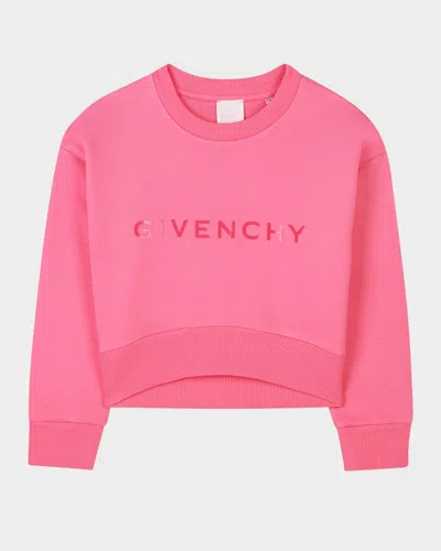 GIVENCHY GIRL'S CLASSIC LOGO-PRINT SWEATSHIRT