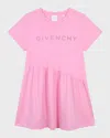 Givenchy Kids' Girl's Embellished Logo-print Dress In Pink