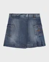 Givenchy 4g Denim Skirt In Denim Blue