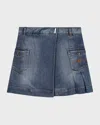 Givenchy 4g Denim Skirt In Denim Blue