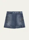 Givenchy 4g Denim Skirt In Denim Blue