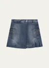 Givenchy 4g Denim Skirt In Denim Blue