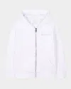 Givenchy Rhinestone-logo Zipped Hoodie In White