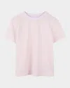 Givenchy Girl's Script Logo-print T-shirt In Marshmallow