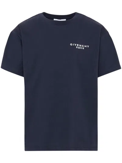Givenchy Girls 100% Cotton Logo T-shirt In Blue