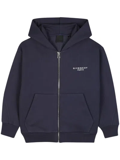 Givenchy Girls 100% Cotton Sweater In Blue