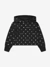 Givenchy Girl's Cropped 4g Logo-print Hoodie In Black