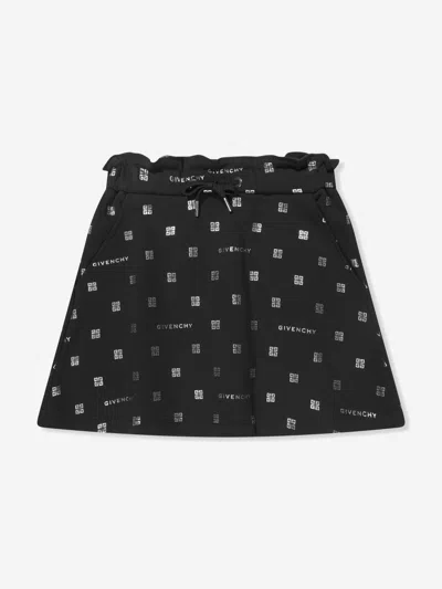 Givenchy Girls 4g Logo Skirt In Black